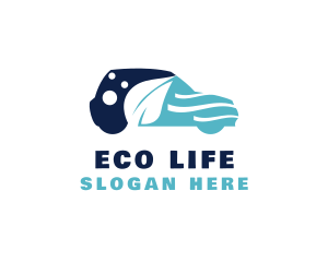 Eco Leaf Car Wash logo design