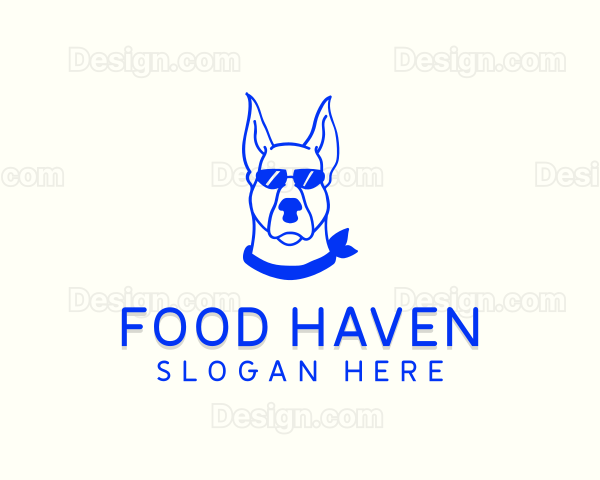 Cool Doberman Dog Logo