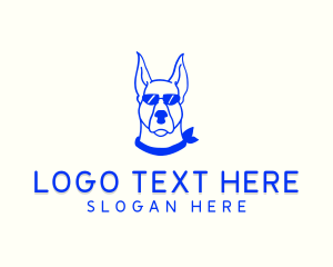 Cool Doberman Dog logo