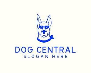 Cool Doberman Dog logo design