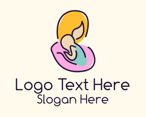 Colorful Mother & Baby Logo