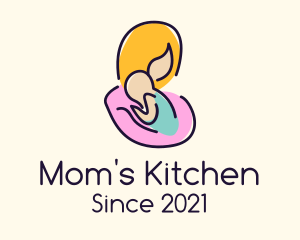 Colorful Mother & Baby logo design