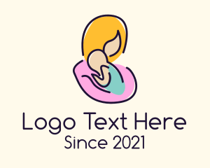 Pediatrics - Colorful Mother & Baby logo design