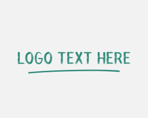 Handwritten Underline Wordmark logo