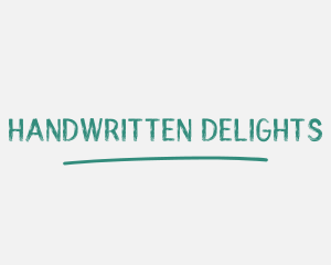 Handwritten Underline Wordmark logo design