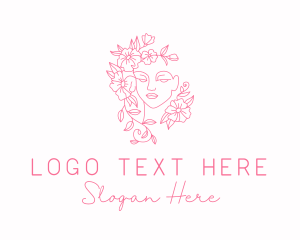 Floral Garden Woman Beauty logo