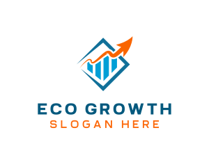 Growth Chart Arrow logo design