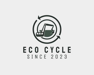 Excavator Machine Cycle  logo design