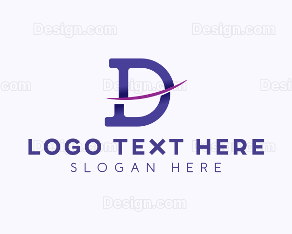 Creative Digital Letter D Logo