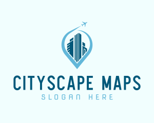 Cityscape Airline Flight logo design