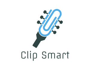 Clip Guitar Instrument  logo design