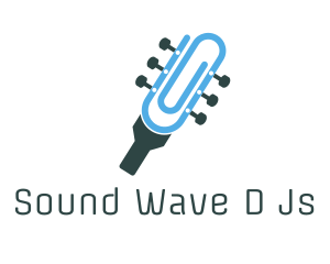 Clip Guitar Instrument  logo design