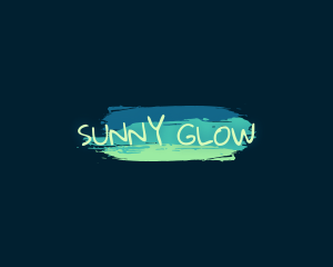 Playful Paint Glow Business logo design