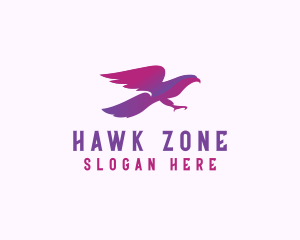 Gradient Hawk Flying logo