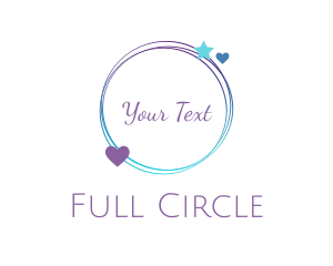 Romantic Blue Circle logo design