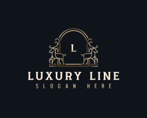 Luxury Deer Antler logo design