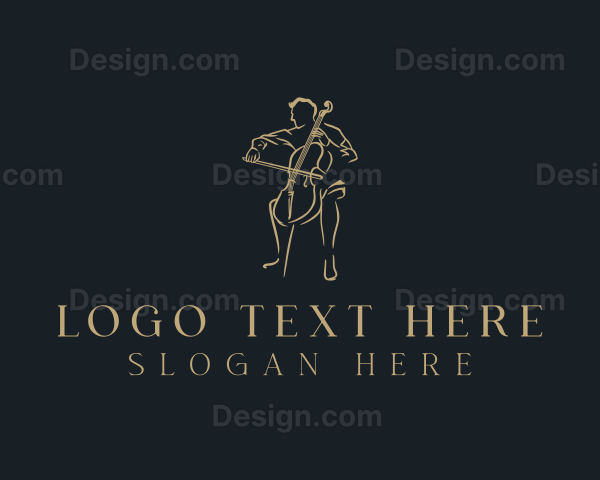 Cello Instrument Musician Logo