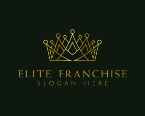 Golden Luxury Crown logo design