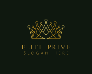 Golden Luxury Crown logo design