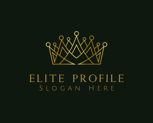 Golden Luxury Crown logo design