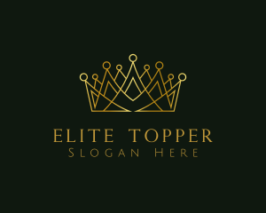 Golden Luxury Crown logo design