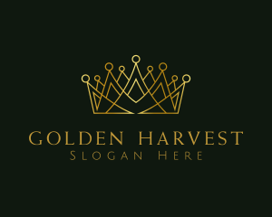 Golden Luxury Crown logo design