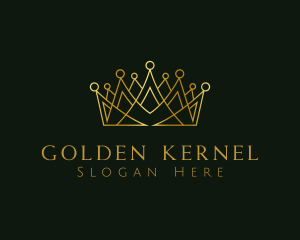 Golden Luxury Crown logo design