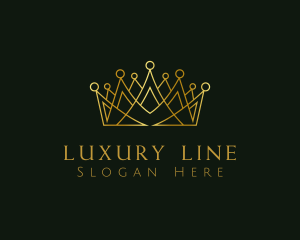 Golden Luxury Crown logo design