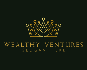 Golden Luxury Crown logo design