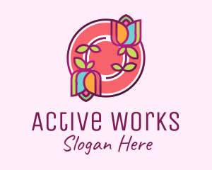 Colorful Flowers Spa logo design