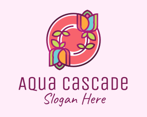 Colorful Flowers Spa logo design