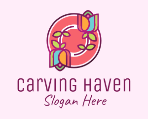 Colorful Flowers Spa logo design