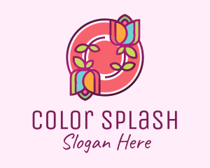 Colorful Flowers Spa logo design