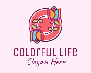 Colorful Flowers Spa logo design