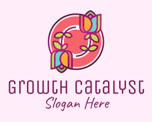 Colorful Flowers Spa logo design