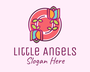 Colorful Flowers Spa logo design