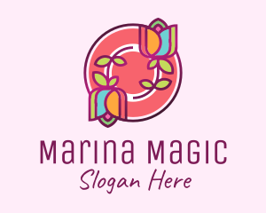 Colorful Flowers Spa logo design