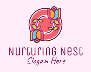 Colorful Flowers Spa logo design