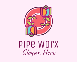 Colorful Flowers Spa logo design