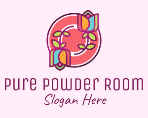 Colorful Flowers Spa logo design