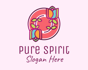 Colorful Flowers Spa logo design