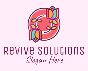 Colorful Flowers Spa logo design