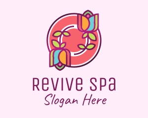 Colorful Flowers Spa logo design