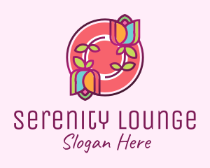 Colorful Flowers Spa logo design