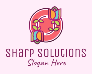 Colorful Flowers Spa logo design