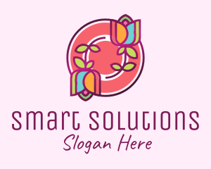 Colorful Flowers Spa logo design