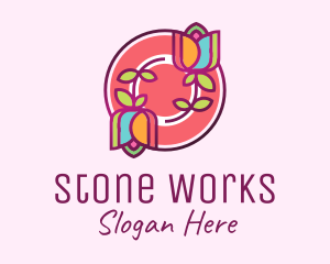 Colorful Flowers Spa logo design