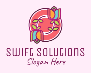 Colorful Flowers Spa logo design