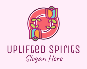 Colorful Flowers Spa logo design