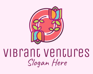 Colorful Flowers Spa logo design